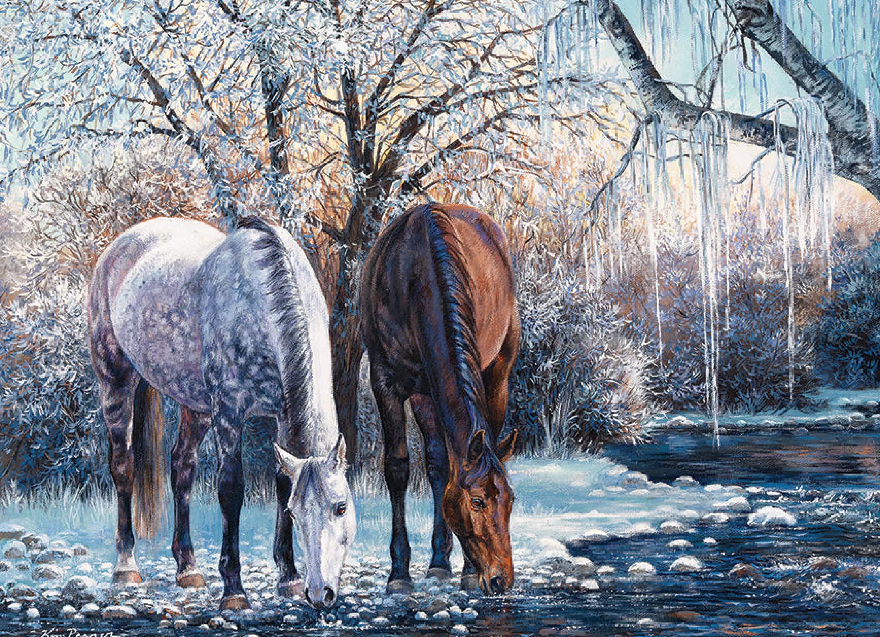 Horses^Cobble Hill Puzzles Winter'S Beauty | 500 Piece